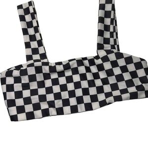 New Salt Gypsy Free people checkered bikini top black white Small